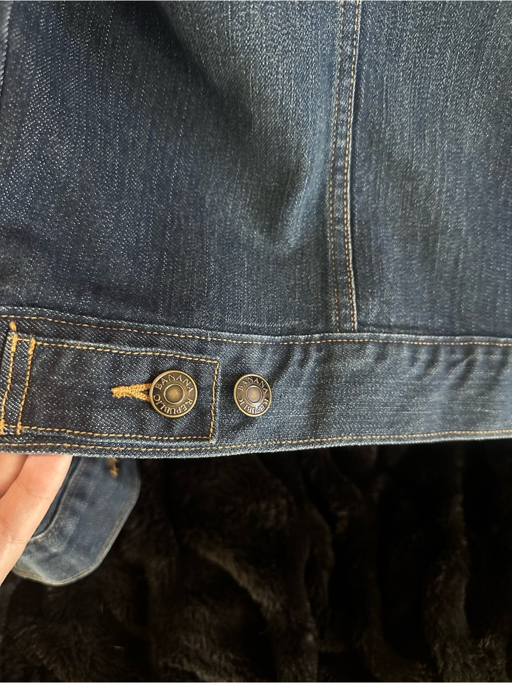 Banana Republic Dark Blue Denim Jean Jacket ** read description ** - Picture 7 of 11